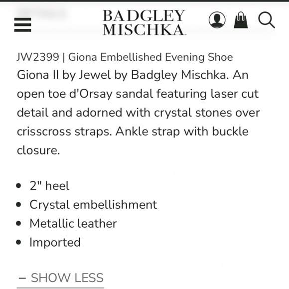 Badgkey Mischka Jewel Giona evening shoe. Worn twice - Picture 4 of 9